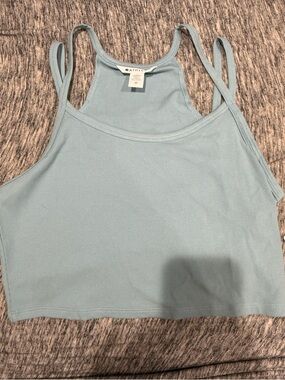 Athleta Sky Blue Ribbed Tank Top